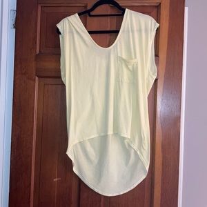 Yellow high low tee